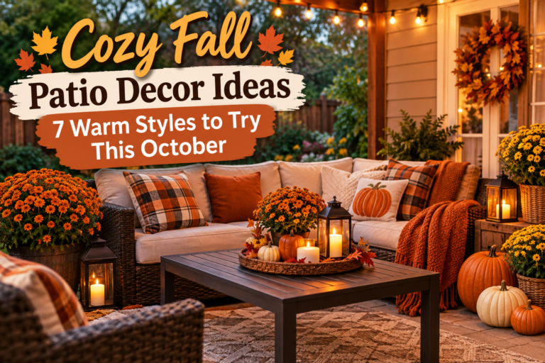 Cozy Fall Patio Decor Ideas: 7 Warm Styles to Try This October